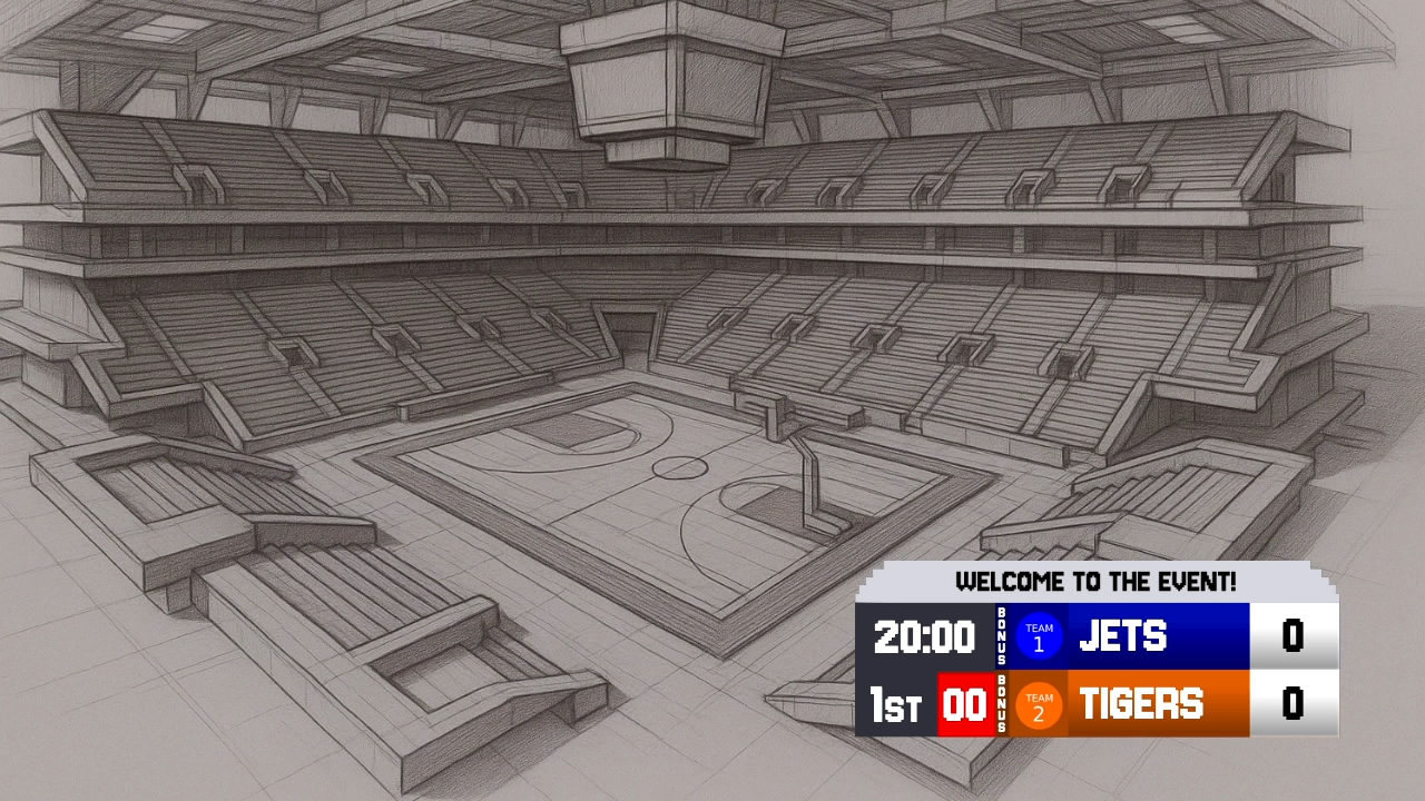 uno - Live overlays for streaming - Basketball Scorebug | Pixel
